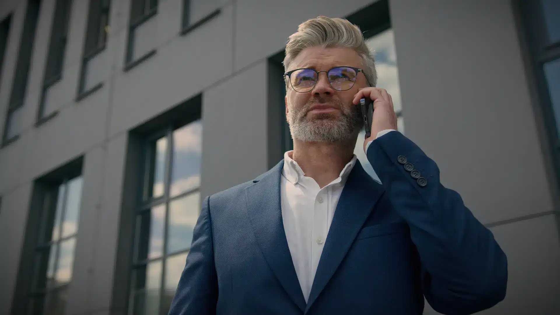 Serious middle-aged senior businessman, company CEO and consultant
