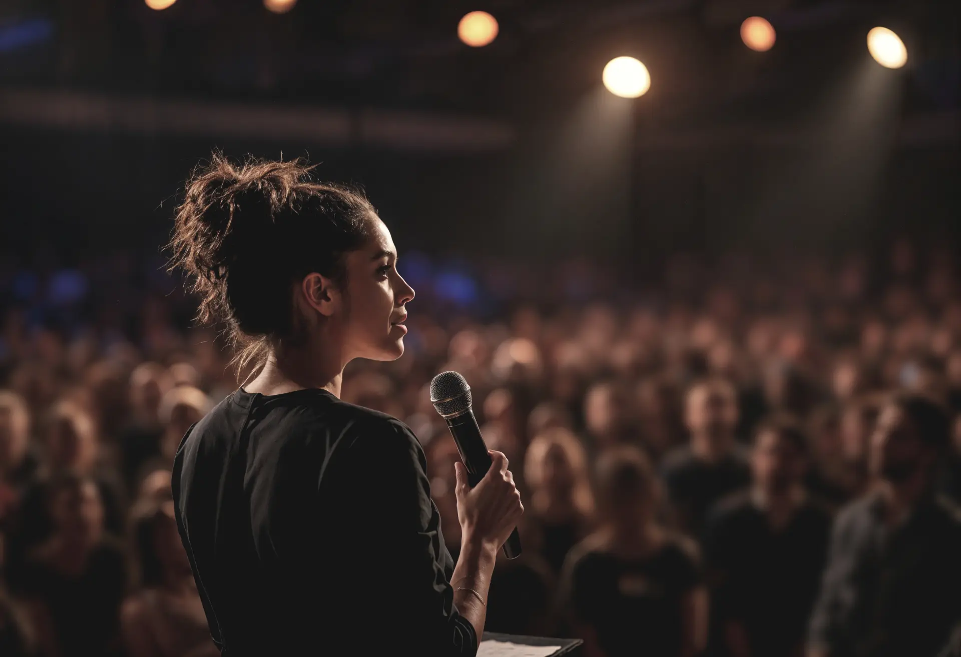Woman giving a speech